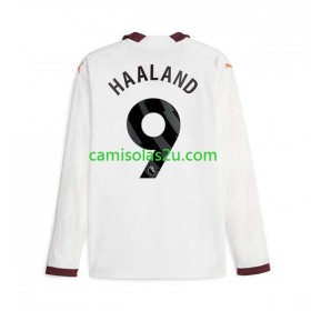 Camisolas de futebol Manchester City Erling Haaland 9 Equipamento Alternativa 2023/24 Manga Comprida